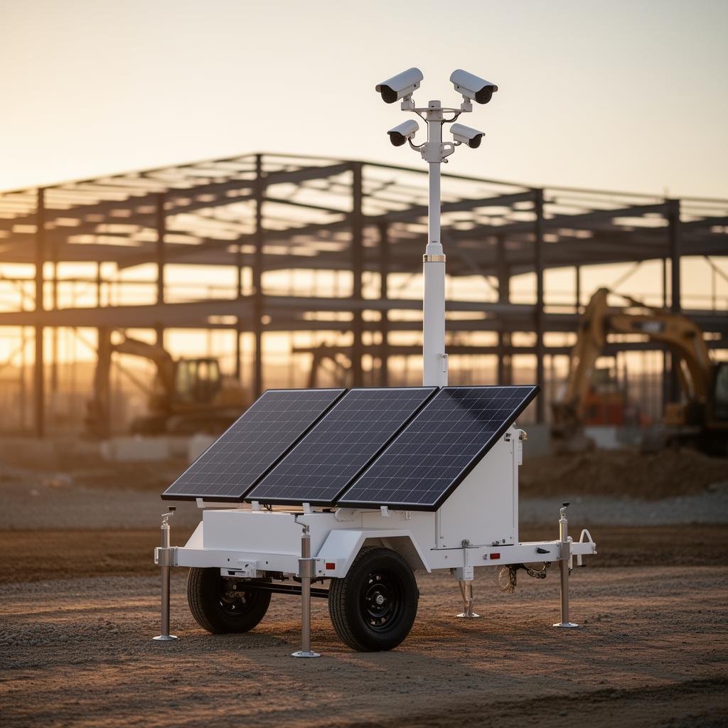 Guardtress trailer deployed at construction sites