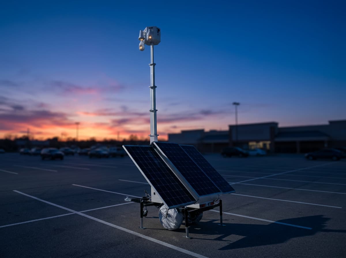 Guardtress trailer deployed at parking lots